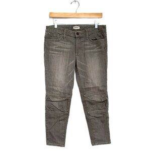 L’AGENCE Skinny Utility Jean Gray with Knee Stitching Sample Model Size 27 Denim